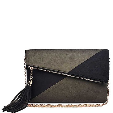 Suede Urban Expressions ONYX CLUTCH BAG