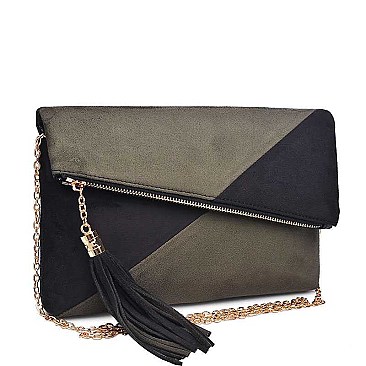 Suede Urban Expressions ONYX CLUTCH BAG