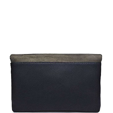 Suede Urban Expressions ONYX CLUTCH BAG