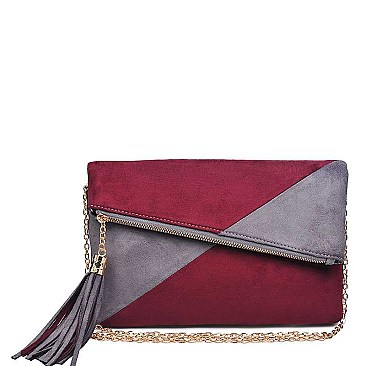 Suede Urban Expressions ONYX CLUTCH BAG
