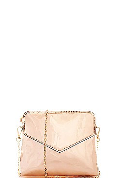 LUXURY CUTE GLOSSY METALLIC CROSSBODY BAG