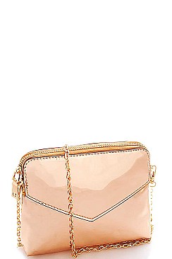 LUXURY CUTE GLOSSY METALLIC CROSSBODY BAG