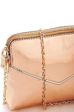 LUXURY CUTE GLOSSY METALLIC CROSSBODY BAG