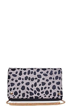 LUXURY VEGAS CALF HAIRED CLUTCH BAG WITH SLING CHAIN JY-14438ML