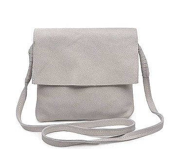 MODERN GENUINE SUEDE PLAIN DESIGN CROSSBODY BAG