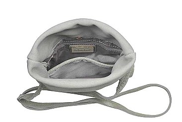 MODERN GENUINE SUEDE PLAIN DESIGN CROSSBODY BAG
