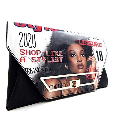 WHOLESALE Magazine Print Envelope Clutch