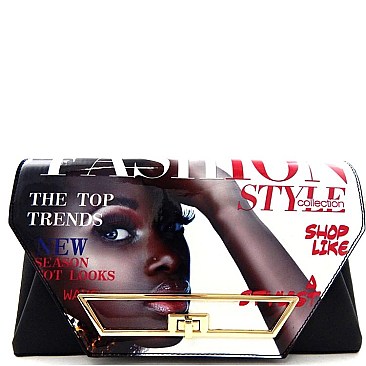 WHOLESALE Magazine Print Envelope Clutch