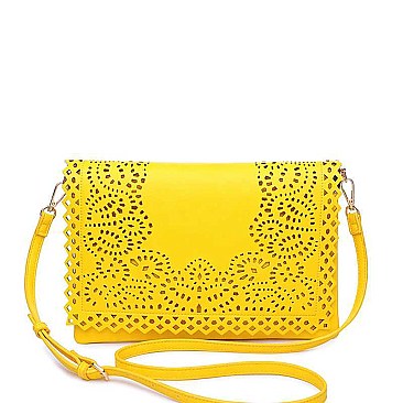 STYLISH LASER CUT LUXURY VALENTINA CLUTCH BAG WITH SLING STRAP JY-15196ML