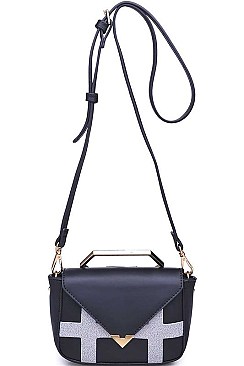 CHIC FAUX LEATHER LUXURY FLAIR CROSSBODY BAG JY-15588ML