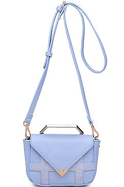 CHIC FAUX LEATHER LUXURY FLAIR CROSSBODY BAG JY-15588ML