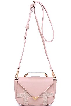 CHIC FAUX LEATHER LUXURY FLAIR CROSSBODY BAG JY-15588ML