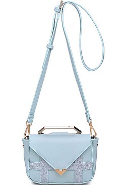 CHIC FAUX LEATHER LUXURY FLAIR CROSSBODY BAG JY-15588ML