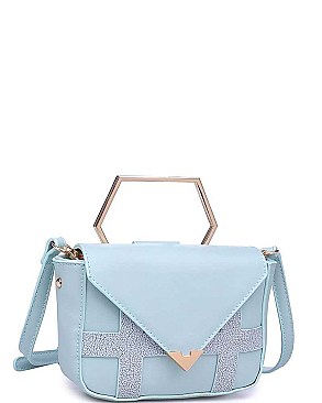 CHIC FAUX LEATHER LUXURY FLAIR CROSSBODY BAG JY-15588ML