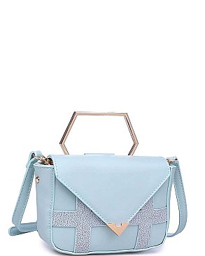 CHIC FAUX LEATHER LUXURY FLAIR CROSSBODY BAG JY-15588ML