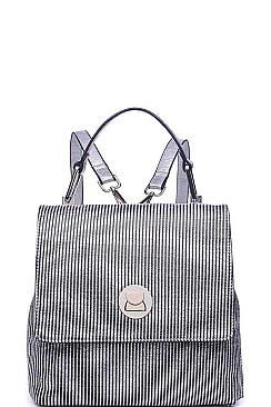 CHIC LUXURY ANTOINETTE STRIPED FASHION BACKPACK JY-15681ML