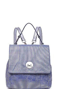 CHIC LUXURY ANTOINETTE STRIPED FASHION BACKPACK JY-15681ML