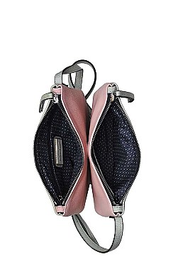 CHIC LUXURY ADELE TRI-COLORS CROSSBODY SLING BAG JY-15873ML