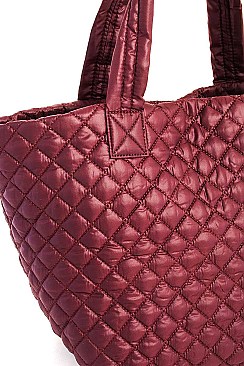 DESIGNER SOFT PADDED SHOPPER WITH COIN PURSE
