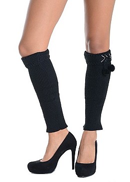 Pom Pom Designed Leg Warmer LA-159LG059
