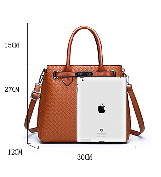 ELEGANT SCARFED ACCENTED SATCHEL