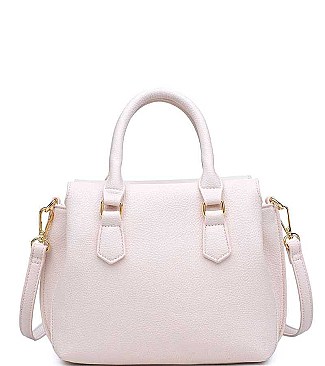 LUXURIOUS PEBBLED VEGAN LEATHER  EMMYLOU SATCHEL BAG JY16099