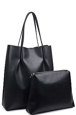 LUXURY THOMPSON 2IN1 FAUX LEATHER TOTE BAG BJY-16104ML
