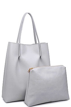 LUXURY THOMPSON 2IN1 FAUX LEATHER TOTE BAG BJY-16104ML