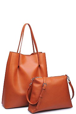 LUXURY THOMPSON 2IN1 FAUX LEATHER TOTE BAG BJY-16104ML