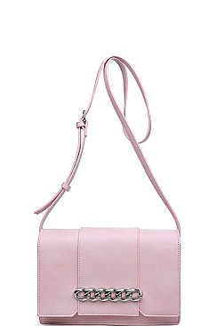 CHIC SMOOTH VEGAN LEATHER VIENNA CROSSBODY BAG JY16157