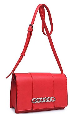 CHIC SMOOTH VEGAN LEATHER VIENNA CROSSBODY BAG JY16157