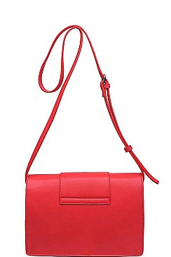 CHIC SMOOTH VEGAN LEATHER VIENNA CROSSBODY BAG JY16157