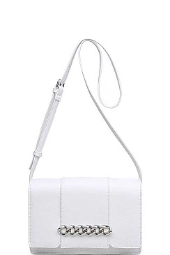 CHIC SMOOTH VEGAN LEATHER VIENNA CROSSBODY BAG JY16157