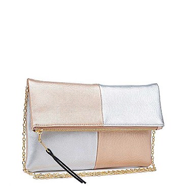 LUXURIOUS VEGAN LEATHER  SORAYA FASHION CLUTCH BAG JY16240