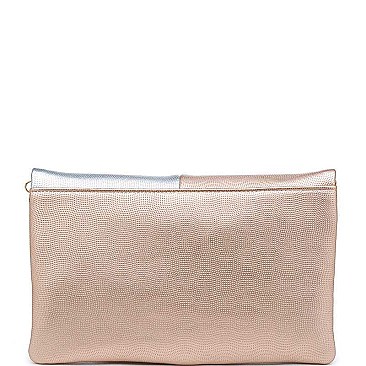 LUXURIOUS VEGAN LEATHER  SORAYA FASHION CLUTCH BAG JY16240