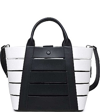 LUXURIOUS VEGAN LEATHER SHILOH TOTE BAG JY16241