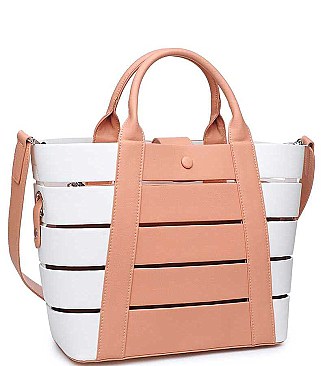 LUXURIOUS VEGAN LEATHER SHILOH TOTE BAG JY16241