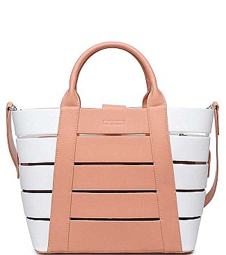 LUXURIOUS VEGAN LEATHER SHILOH TOTE BAG JY16241