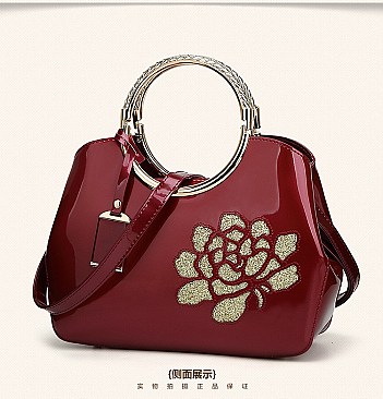 ROUND HANDLE GLOSSY BOUTIQUE SATCHEL