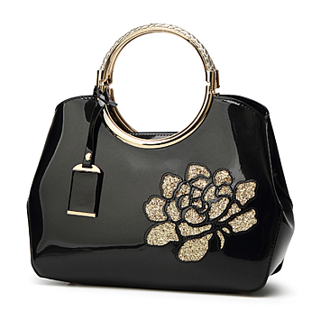 ROUND HANDLE GLOSSY BOUTIQUE SATCHEL