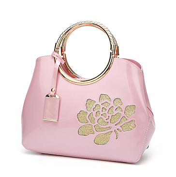 ROUND HANDLE GLOSSY BOUTIQUE SATCHEL