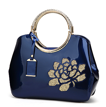 ROUND HANDLE GLOSSY BOUTIQUE SATCHEL