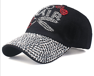 "I DO HAIR" Studded Distressed Denim Cap