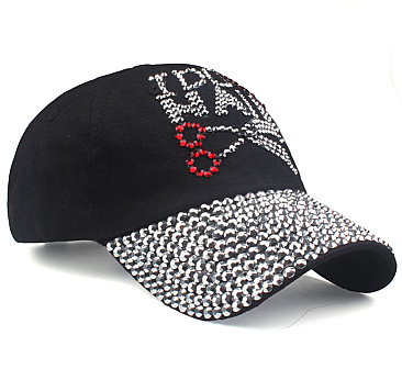 "I DO HAIR" Studded Distressed Denim Cap