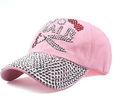 "I DO HAIR" Studded Distressed Denim Cap