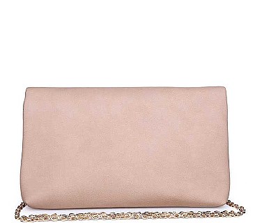 LUXURIOUS VEGAN LEATHER EMBER WOVEN POCKET CLUTCH BAG JY16313