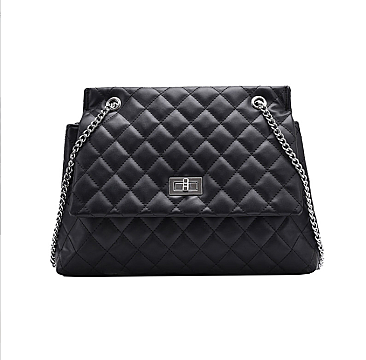 STYLISH QUILTED CHAIN STRAP SATCHEL