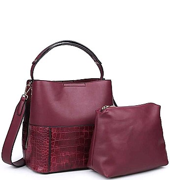 TRENDY 2 IN 1 MIRANDA CROC HOBO BAG JY16562C