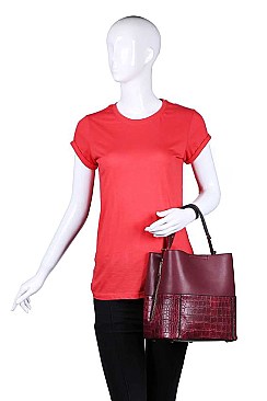 TRENDY 2 IN 1 MIRANDA CROC HOBO BAG JY16562C