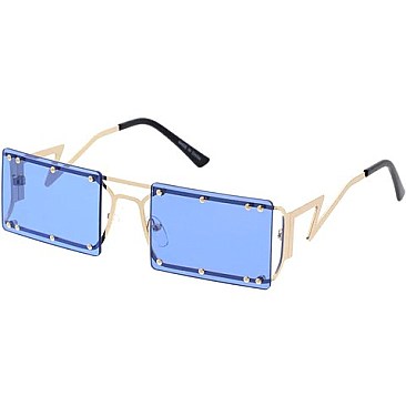 Pack of 12 Semi rimless square sunglasses